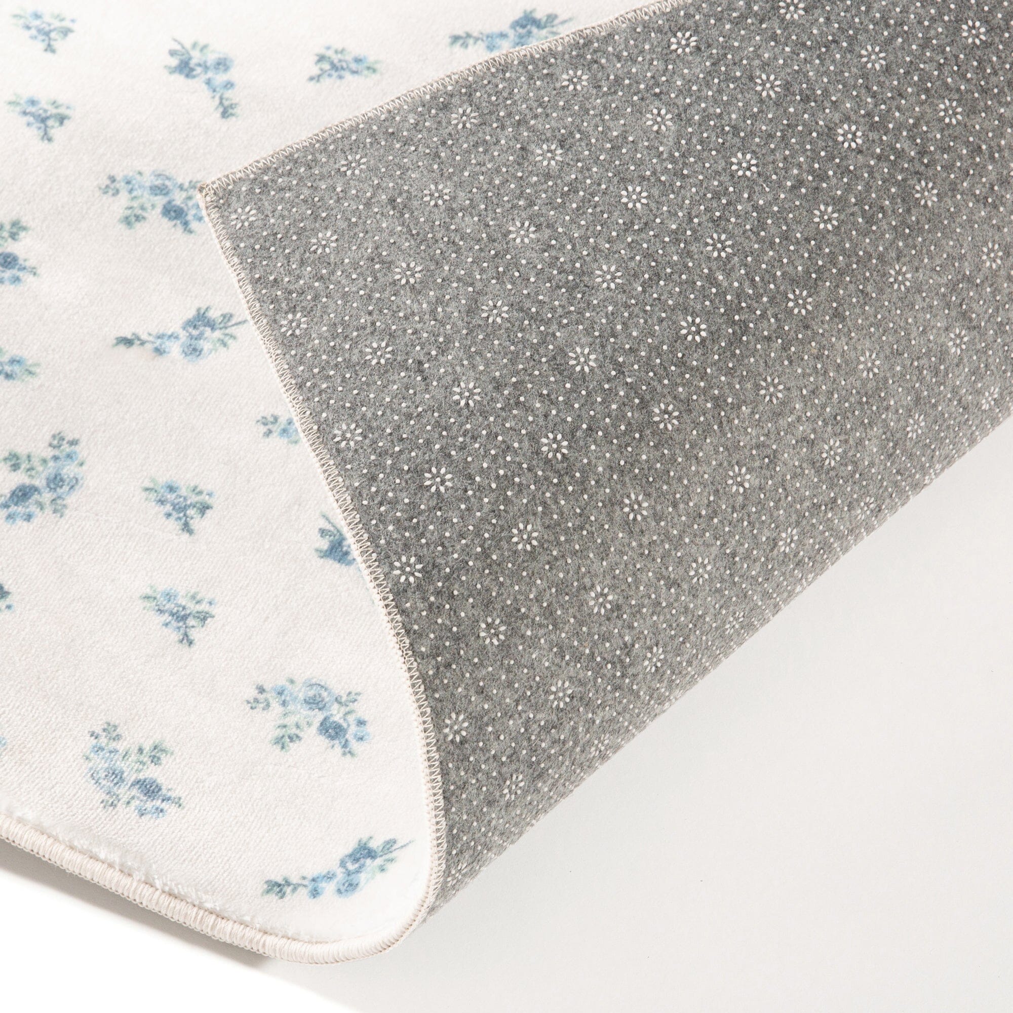 Design Print Rug Small Flower Pattern Size M 2000 X 1400  Blue