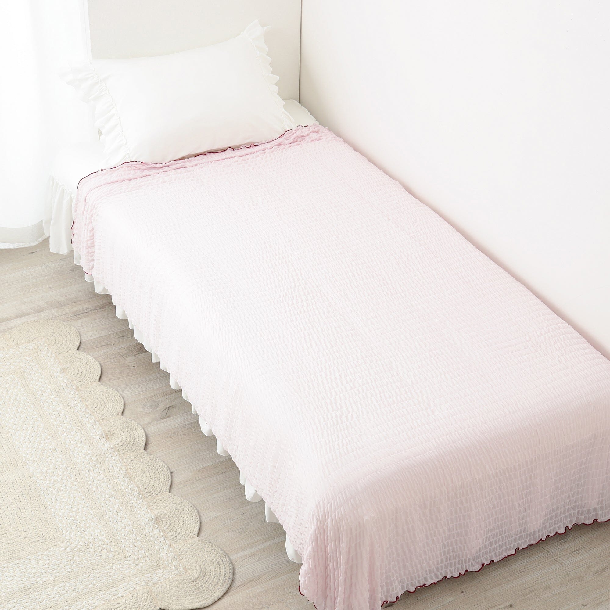 Cool Ripple Blanket Single 1400 X 2000  Pink X Red