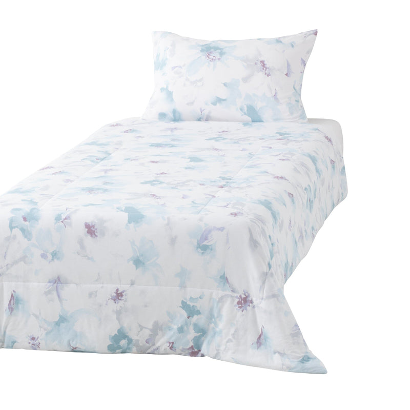 Fuwaro Cooling Futon Water Flower Double Blue