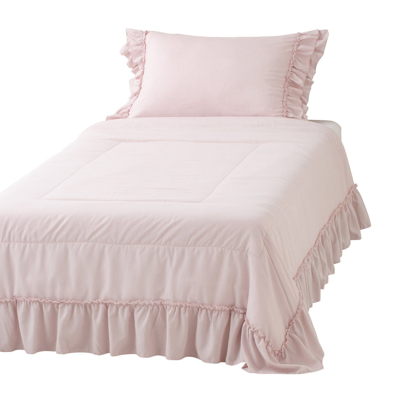 Fuwaro Cooling Quilt Frill Single Pink