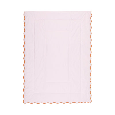 Fuwaro Cooling Quilt Bicolor Wave Double Pink X Orange