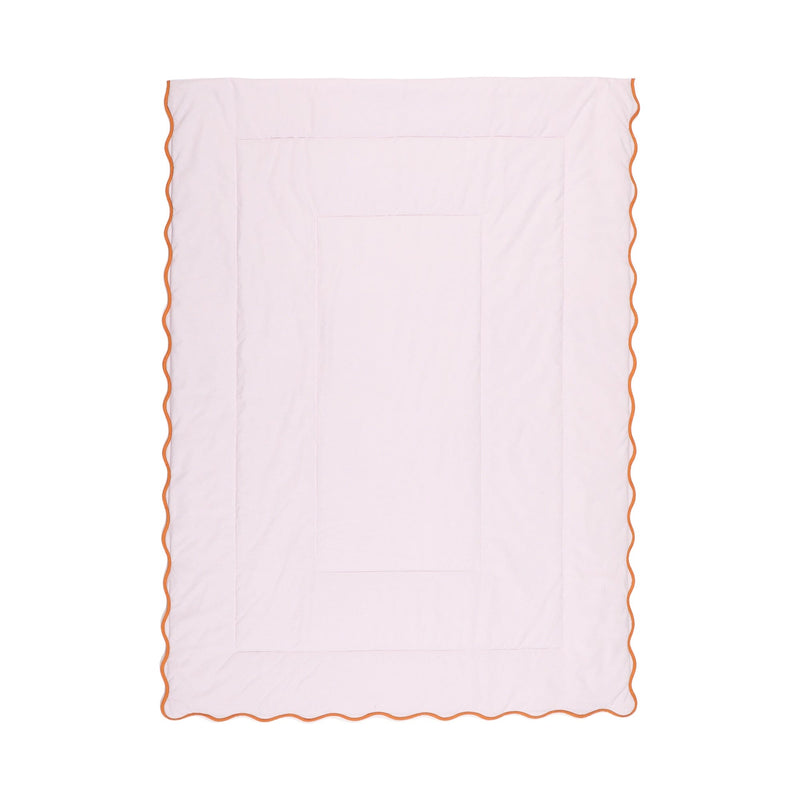 Fuwaro Cooling Quilt Bicolor Wave Double Pink X Orange