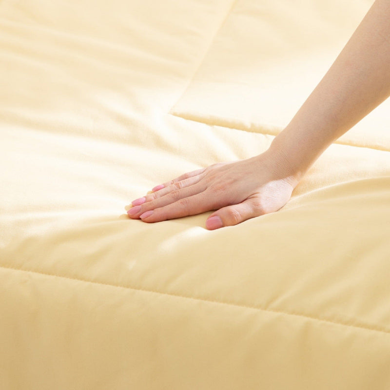 Fuwaro Cooling Quilt Bicolor Wave Single Yellow X Blue