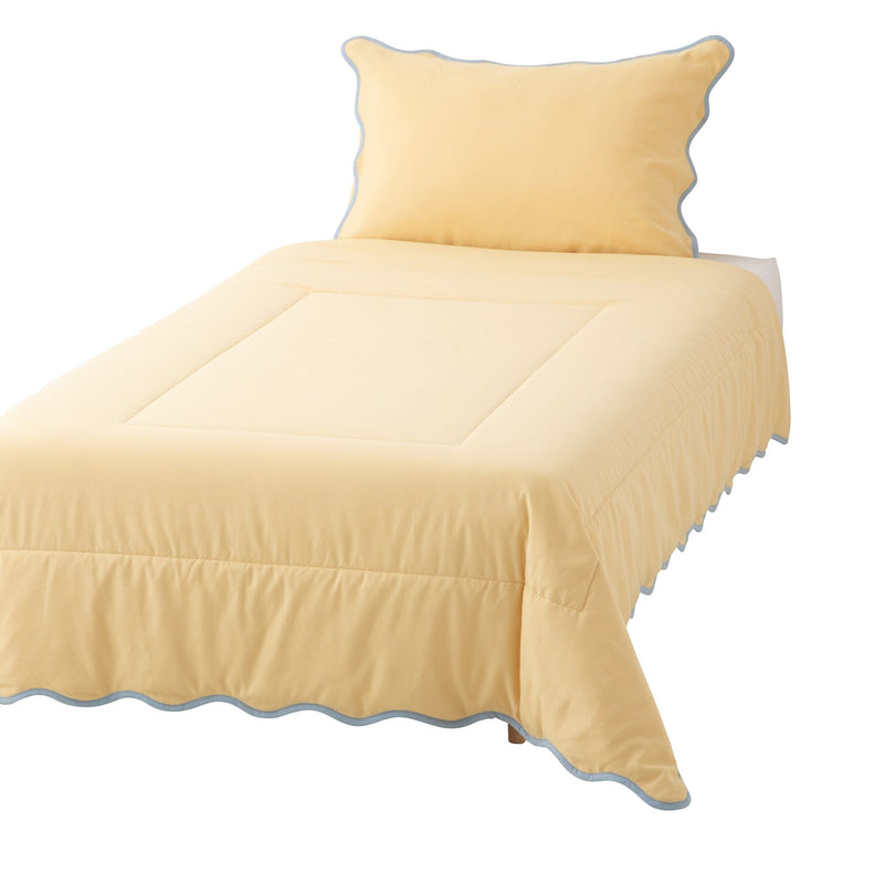 Fuwaro Cooling Quilt Bicolor Wave Single Yellow X Blue