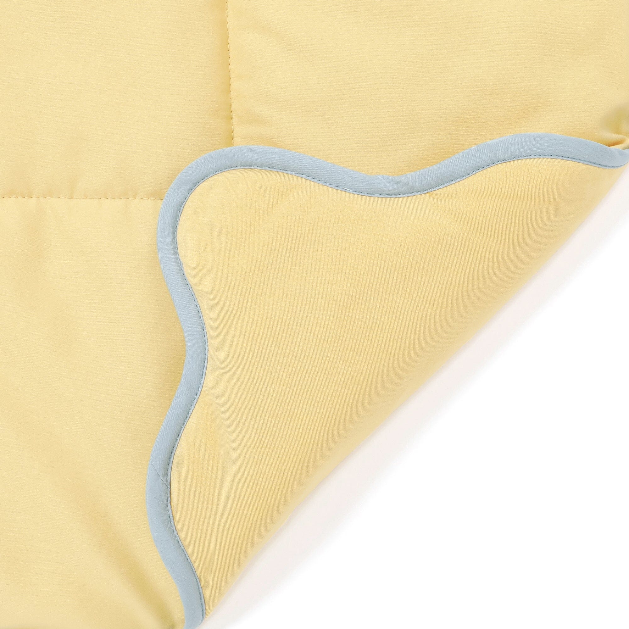 Fuwaro Cooling Quilt Bicolor Wave Single Yellow X Blue