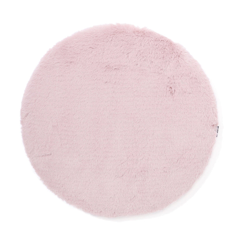 Glitter fur seat cushion φ400 pink