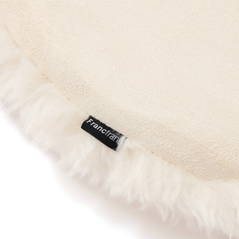 Peluche Seat Cushion Φ400 Ivory