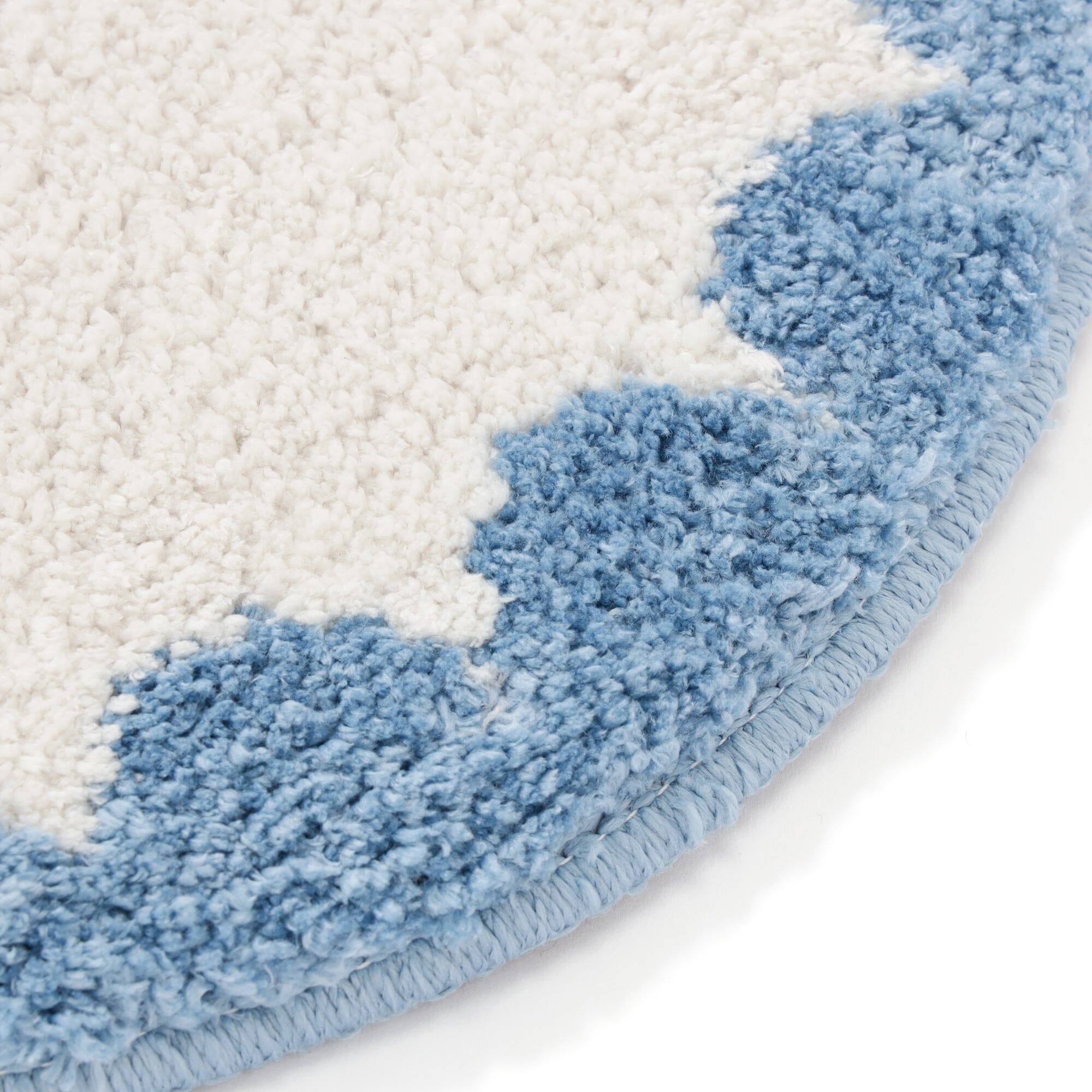 Scallop Frame Chair Pad Φ360 Light Blue X Light Gray