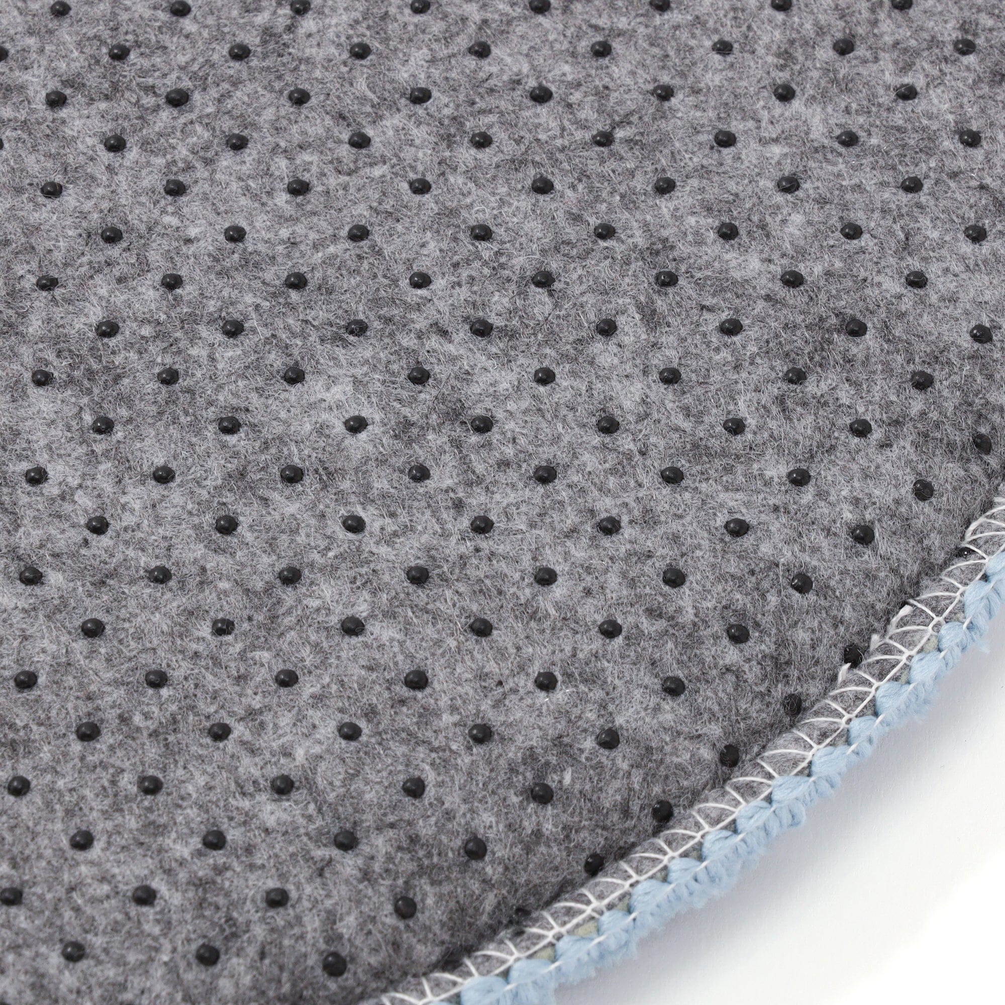 Scallop Frame Chair Pad Φ360 Light Blue X Light Gray