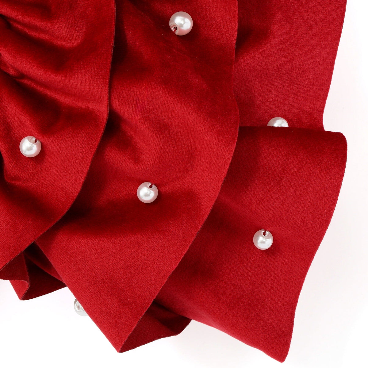 Ririyu Pearl Cushion 400 X 300  Red