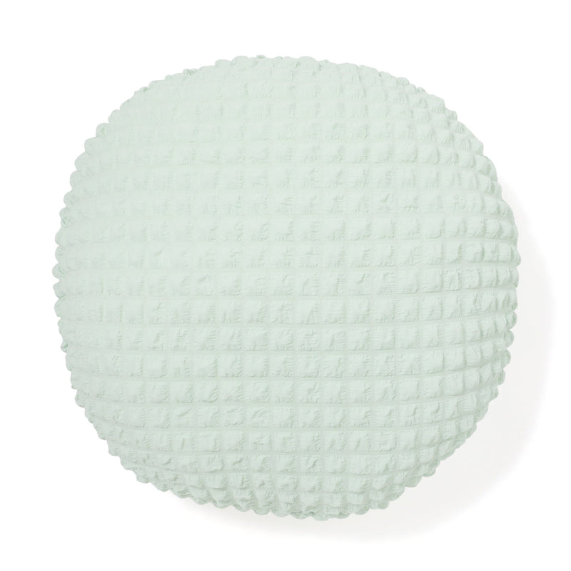 Popcorn Waffle Floor Cushion Φ60 Light Green