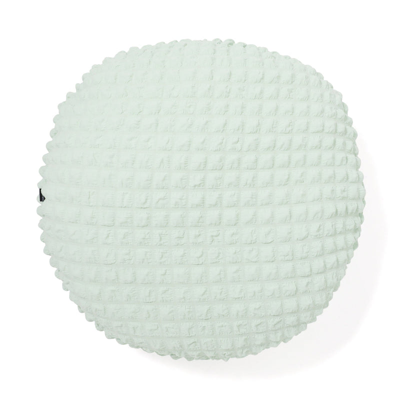 Popcorn Waffle Floor Cushion Φ60 Light Green
