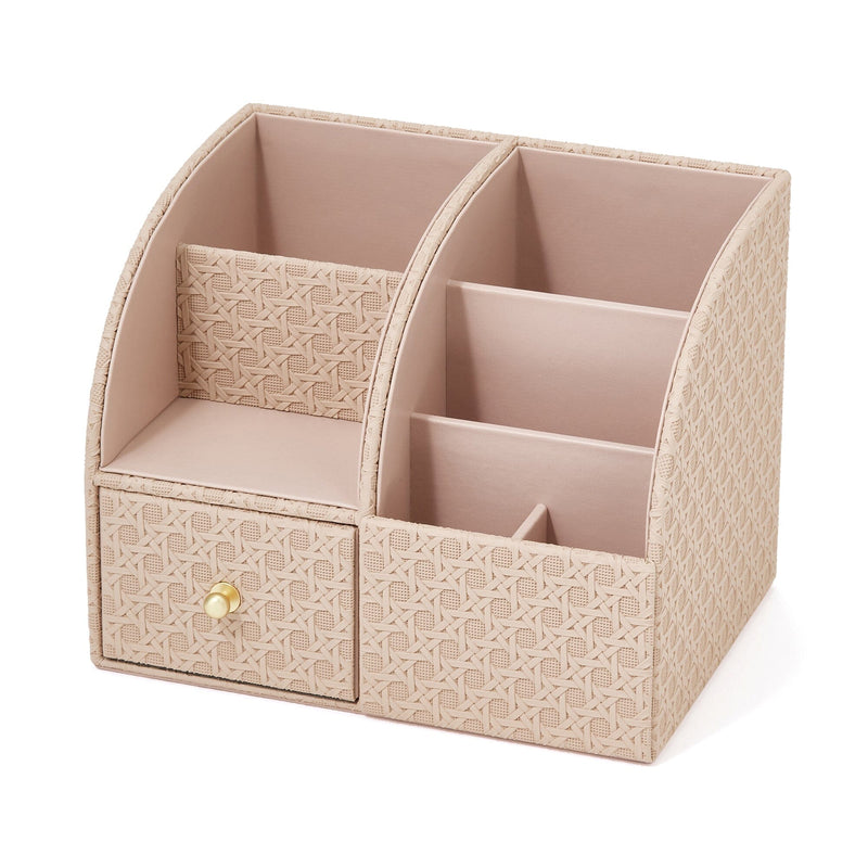 Embossed Desk Organizer Large Pink