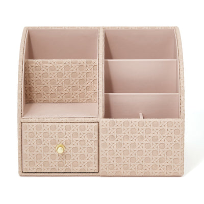 Embossed Desk Organizer Large Pink