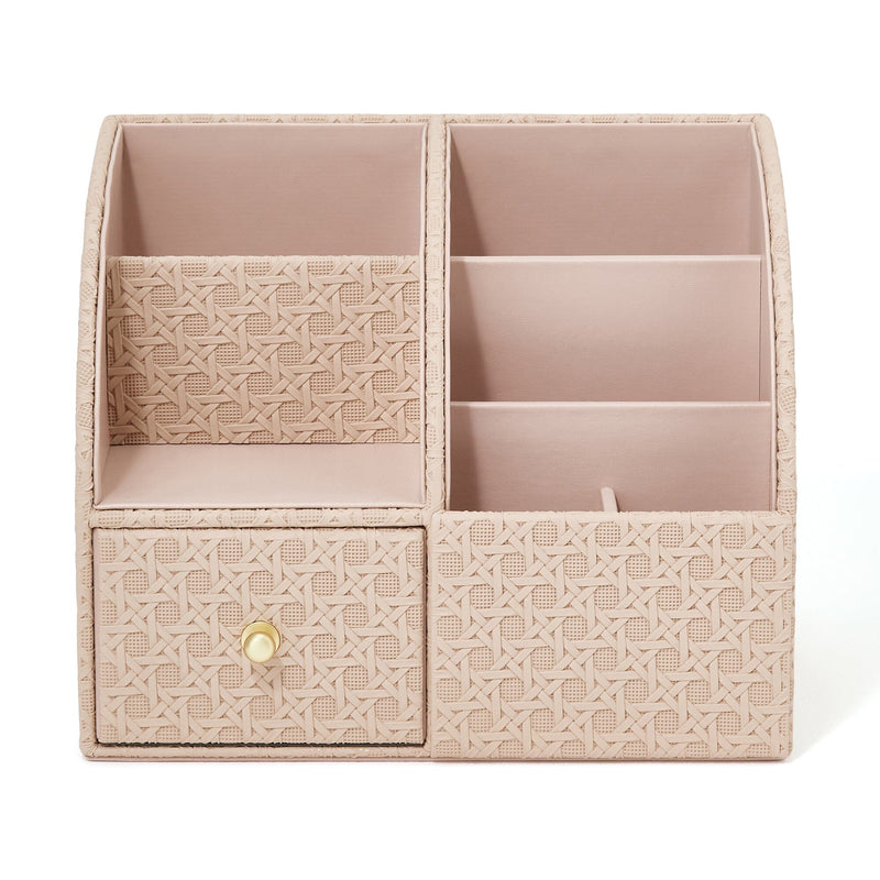 Embossed Desk Organizer Large Pink