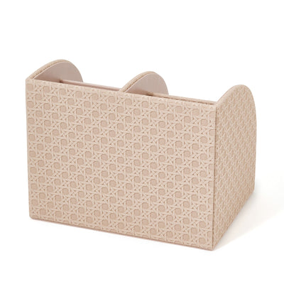 Embossed Desk Organizer Large Pink