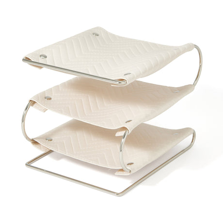 QUILITING三層托盤象牙色