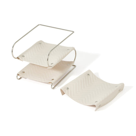 QUILITING三層托盤象牙色