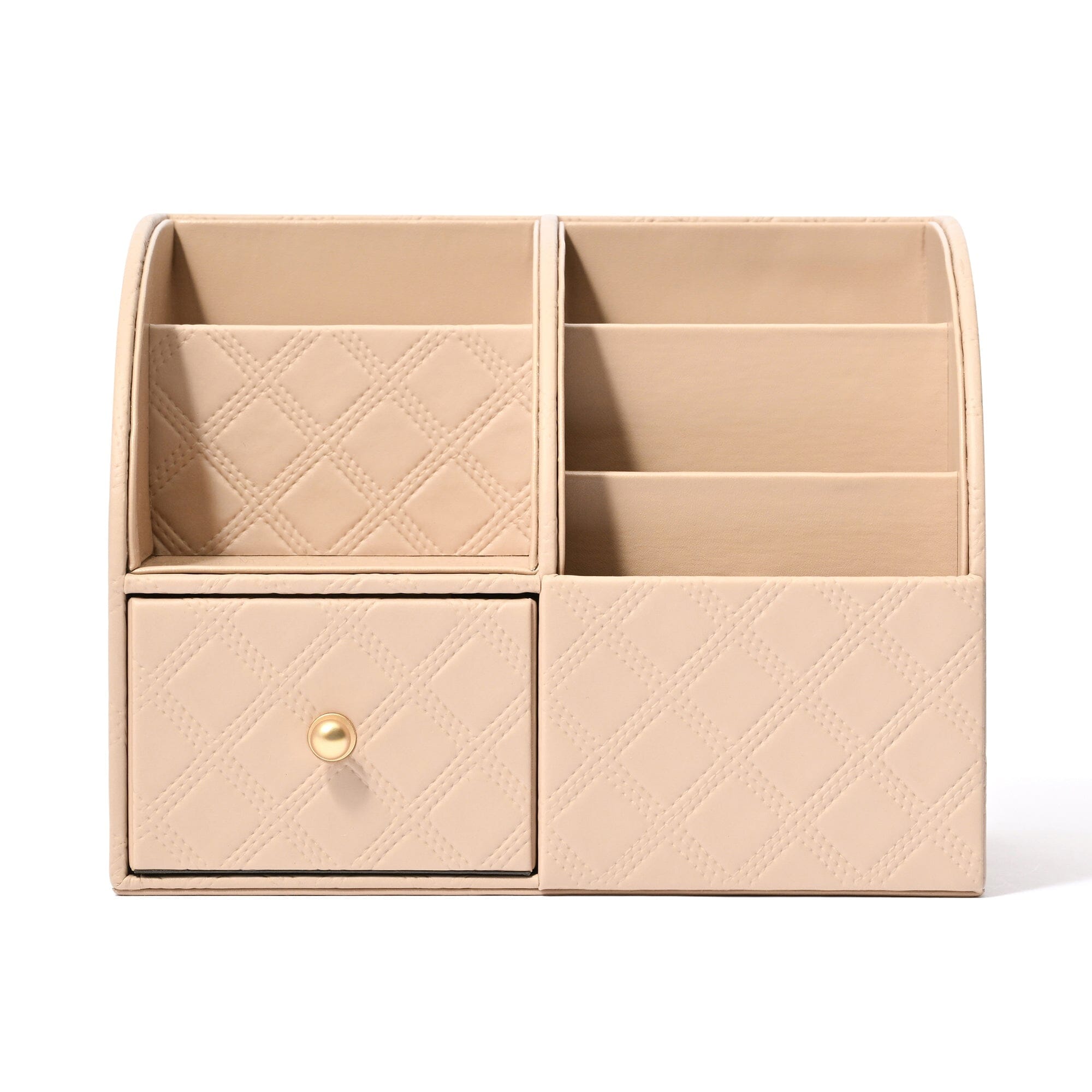 Check Stitch Desk Organizer Large Beige