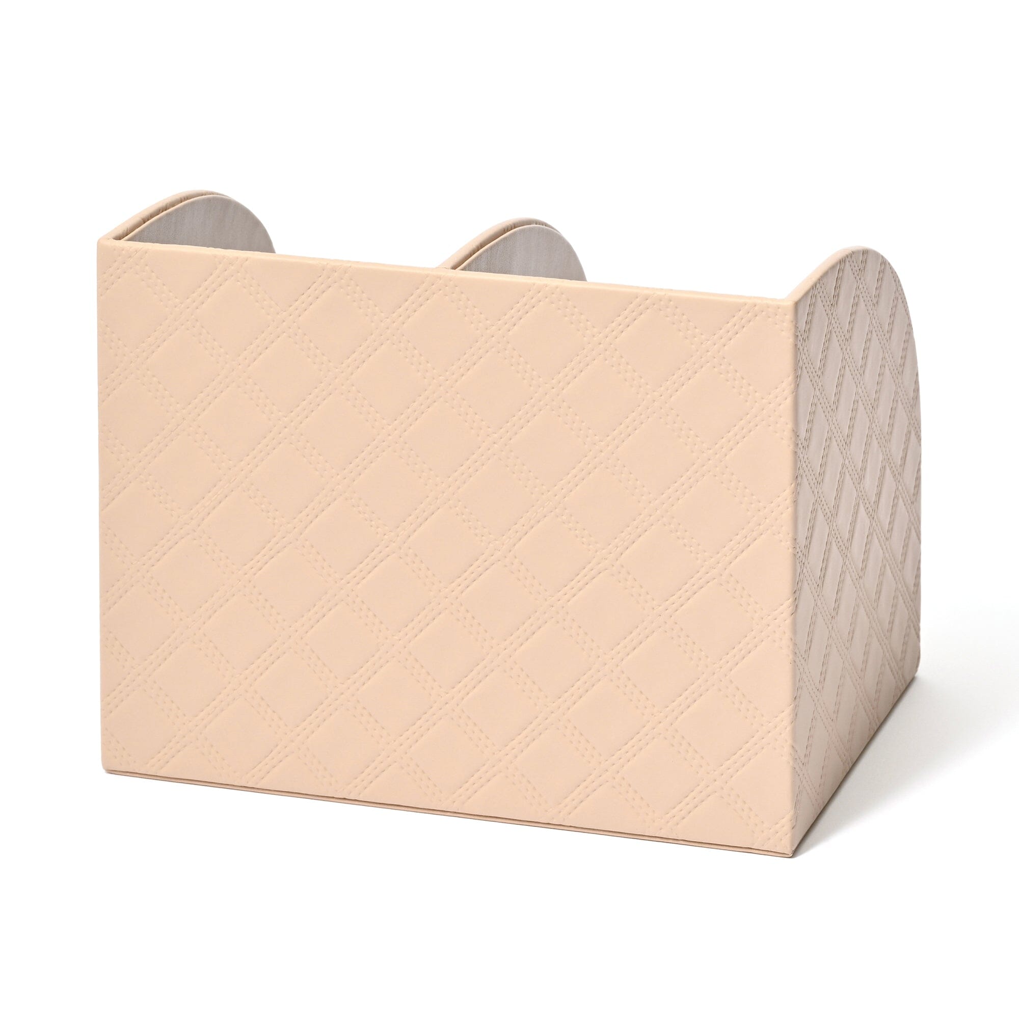 Check Stitch Desk Organizer Large Beige