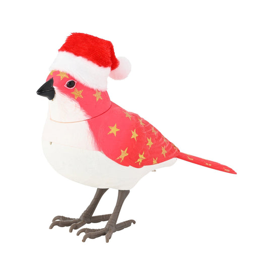Music Bird Christmas Santa Red