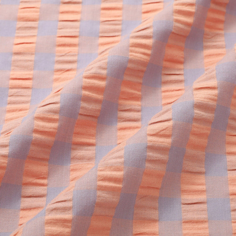 Frill Check Table Cloth 1800 X 1300 Orange X Purple