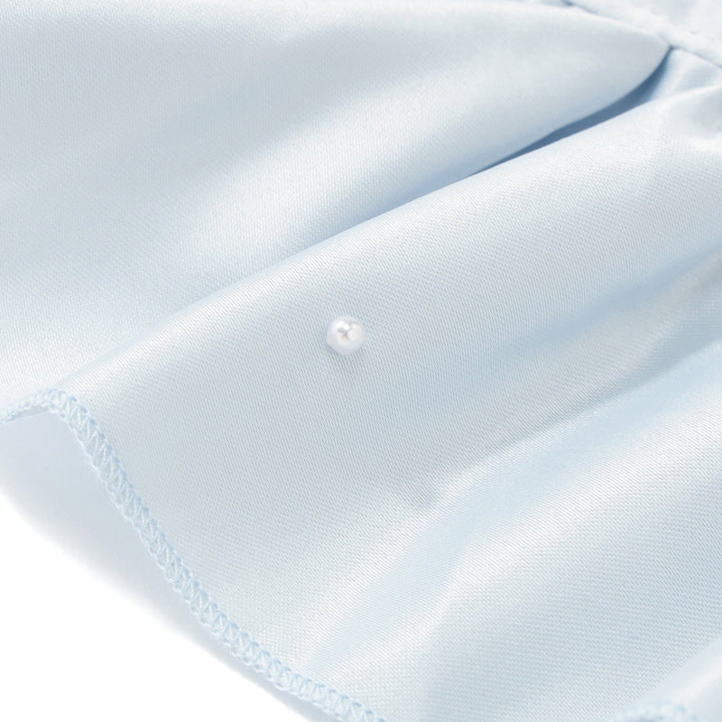 Frill Pearl Table Runner Light Blue