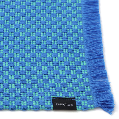 Weave Lunch Mat Checkered Blue X Green