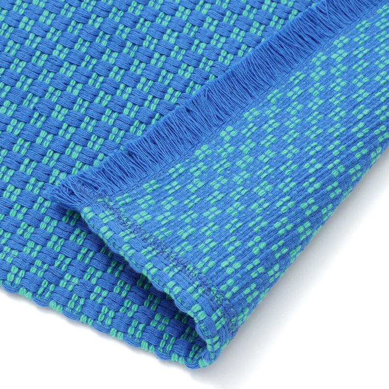 Weave Lunch Mat Checkered Blue X Green