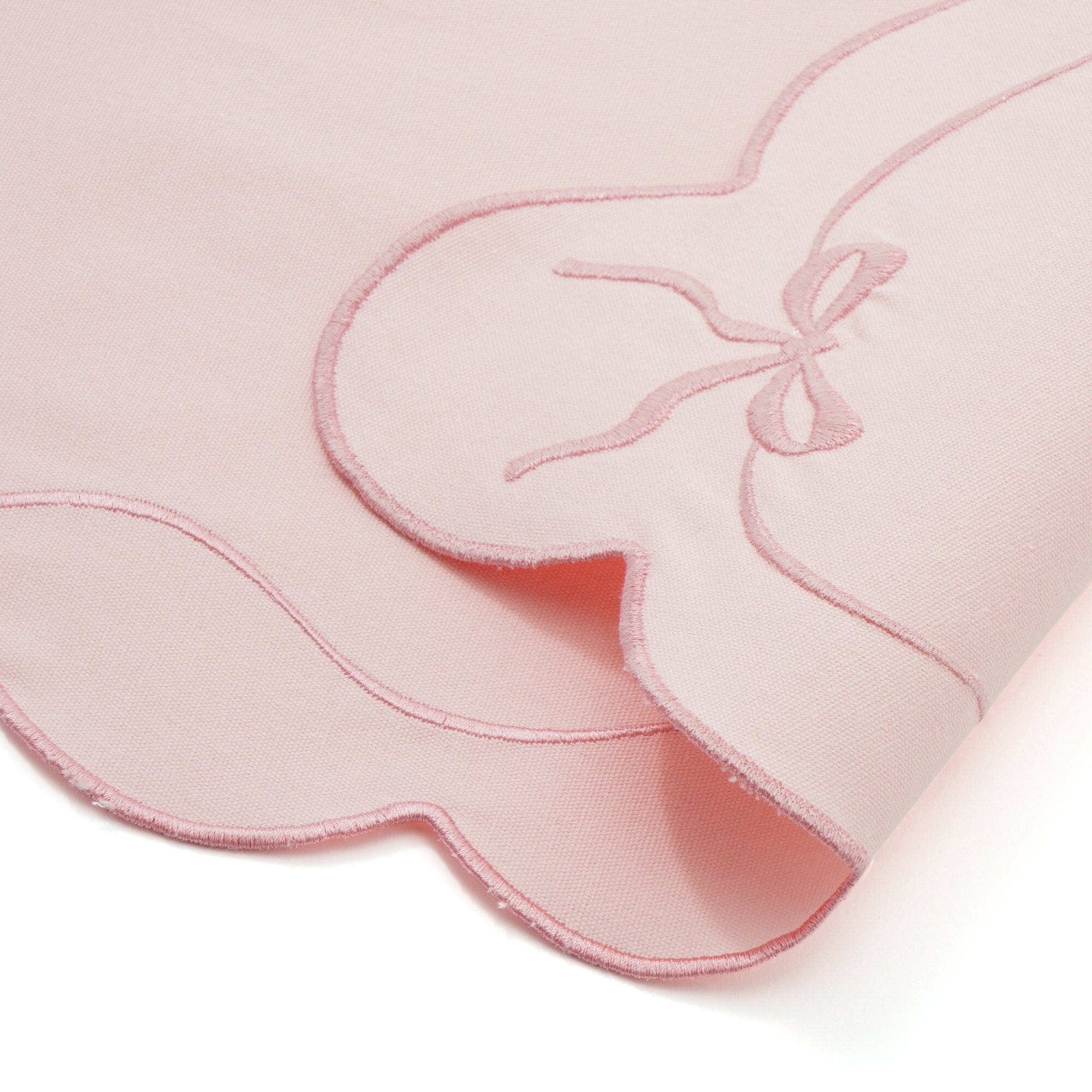 絲帶餐墊 粉紅色