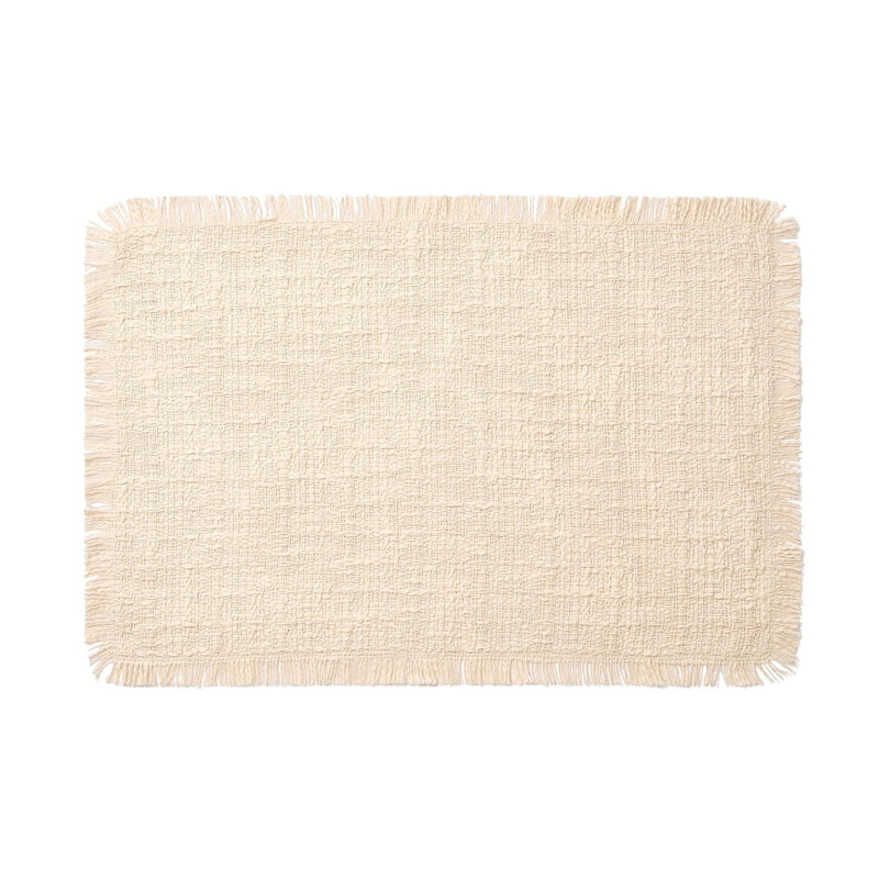 Fringe Table Lunch Mat Ivory
