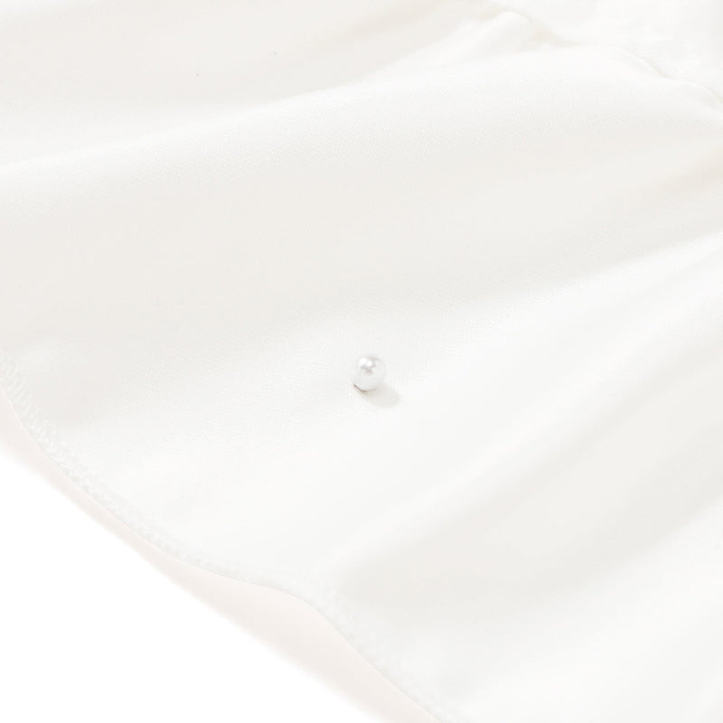 Frill Pearl Lunch Mat White