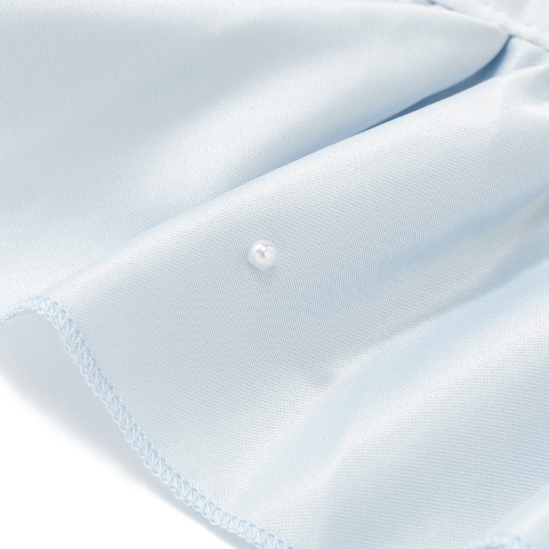 Frill Pearl Lunch Mat Light Blue