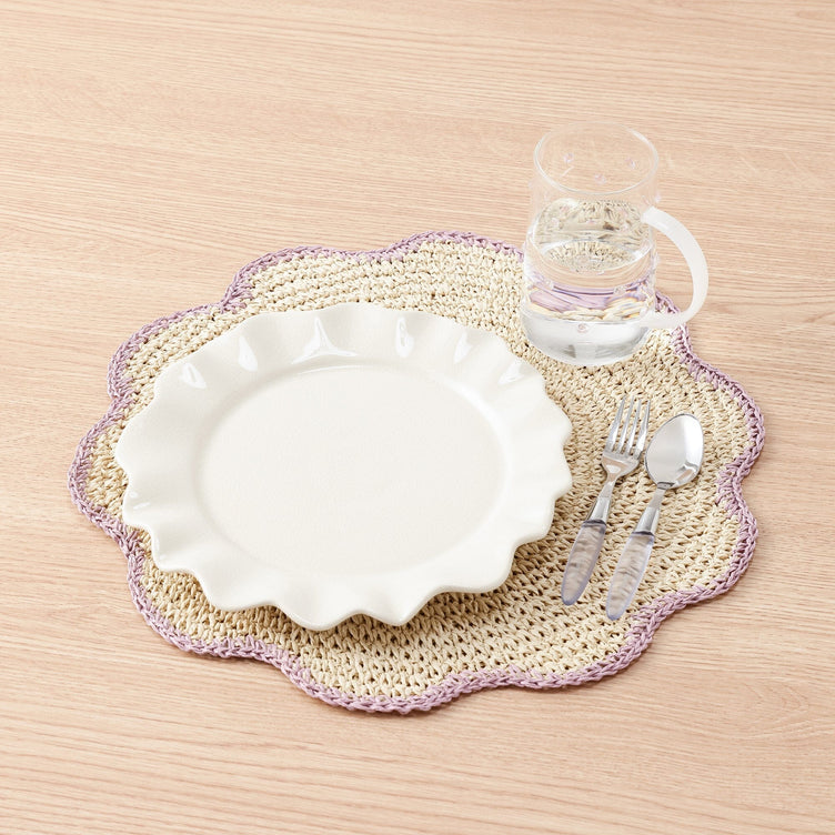 Wave Paper Placemat Pink