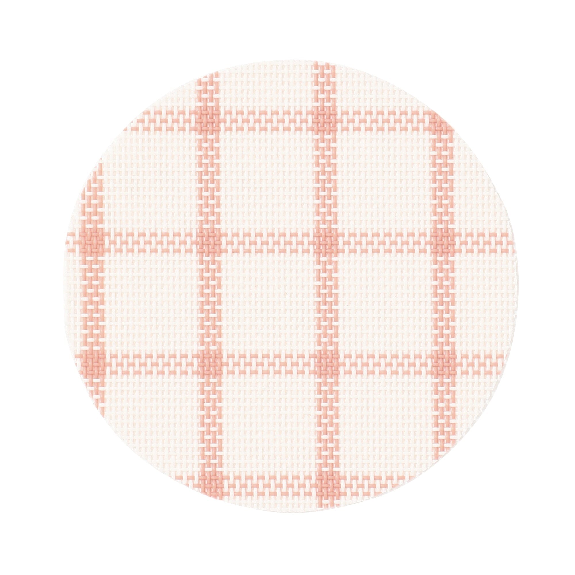 Windowpane Check Coaster Set Of 2 Pink