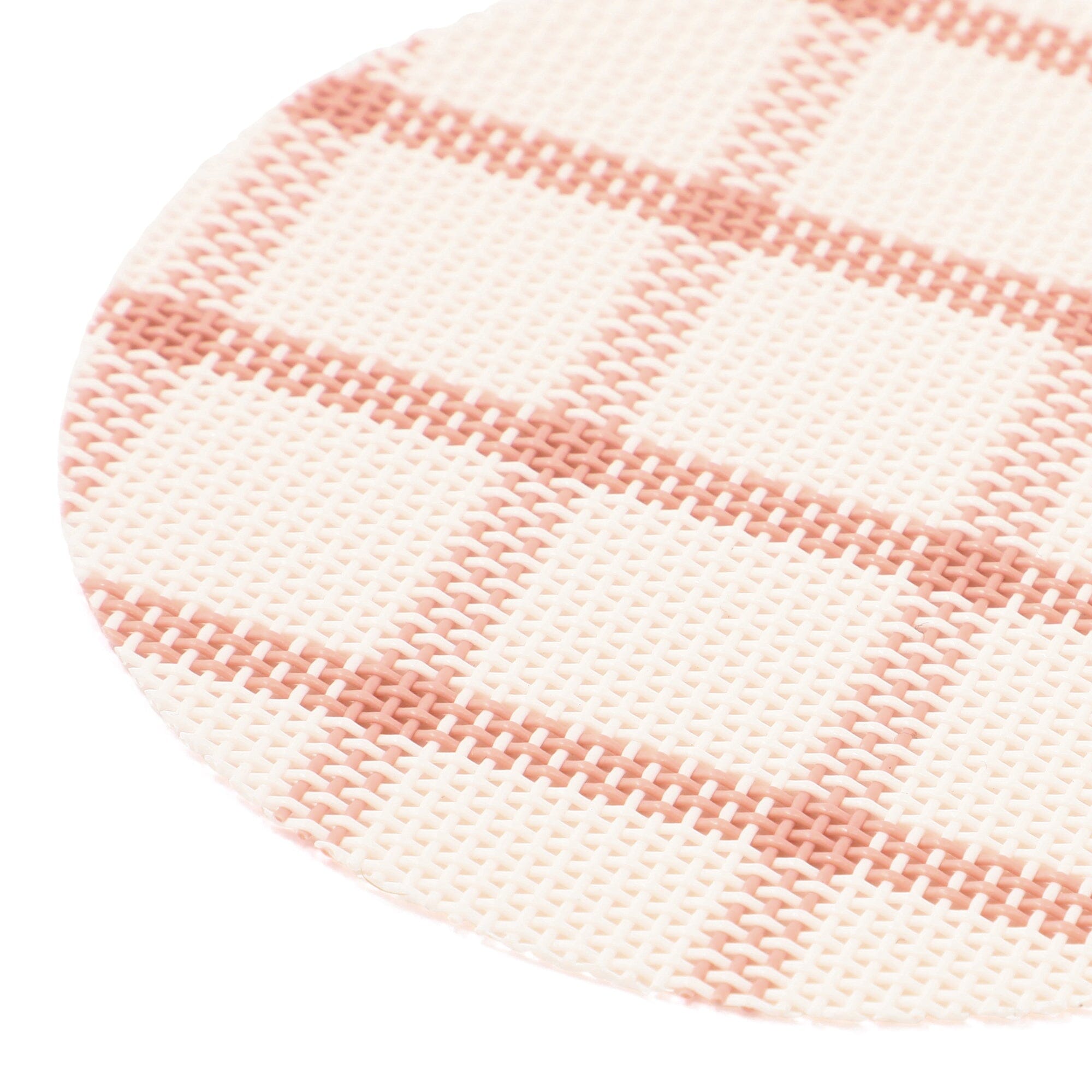 Windowpane Check Coaster Set Of 2 Pink