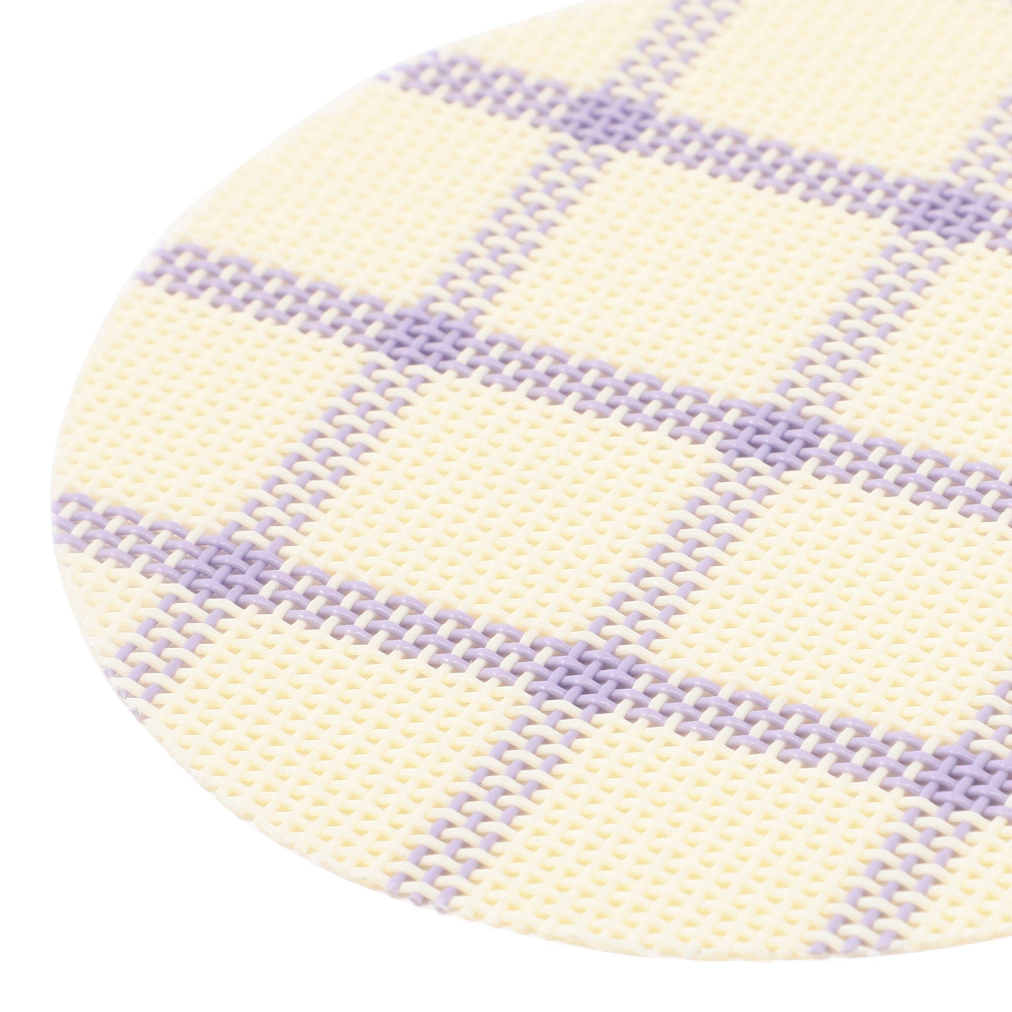Windowpane Check Coaster Set Of 2 Purple