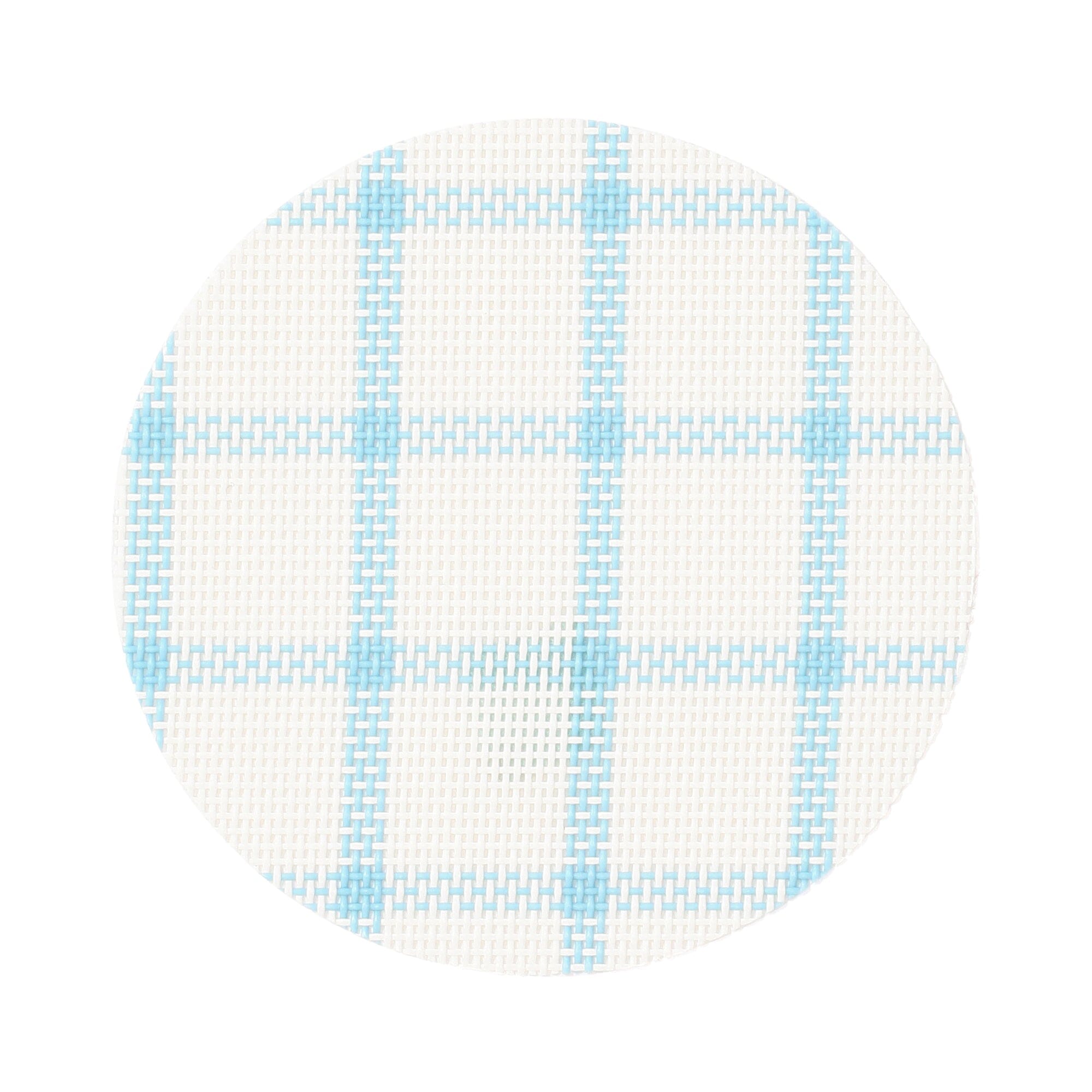Windowpane Check Coasters Set Of 2 Blue