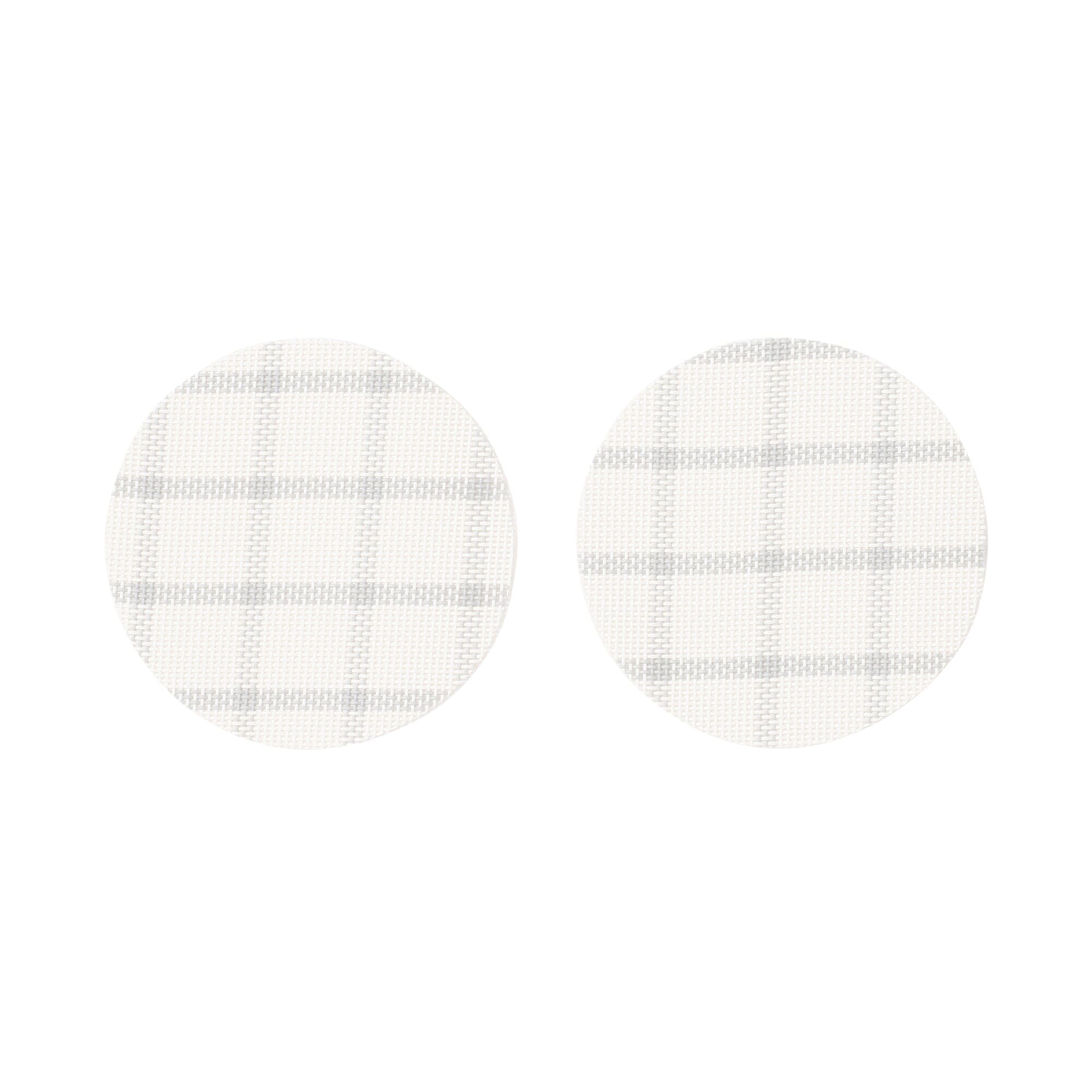 Windowpane Check Coaster Set Of 2 Gray