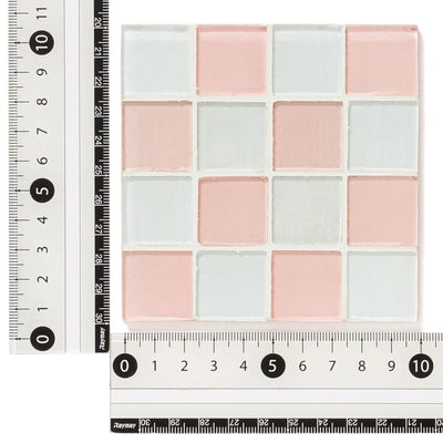 Tile Coaster Pink X White