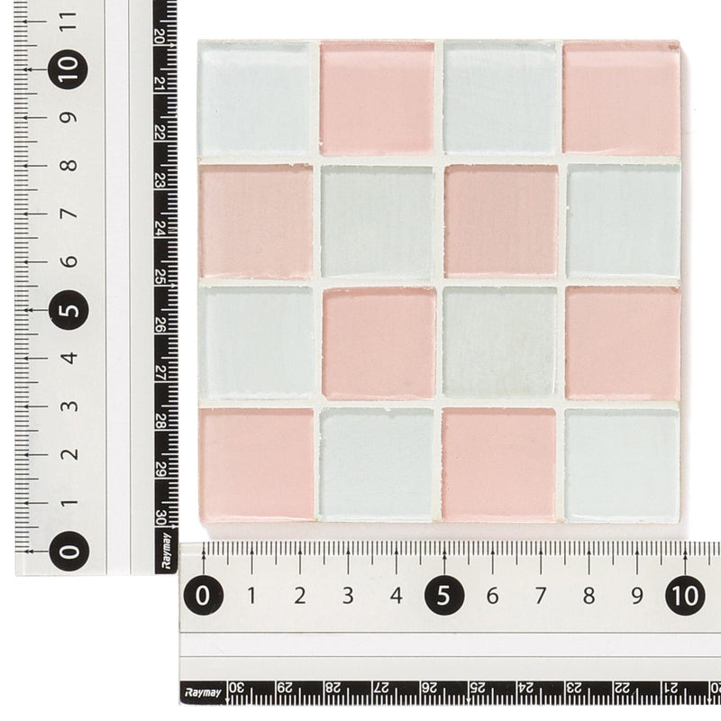 Tile Coaster Pink X White