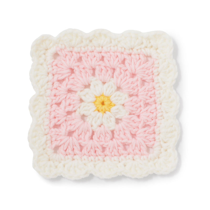Crochet Flower Coaster Pink