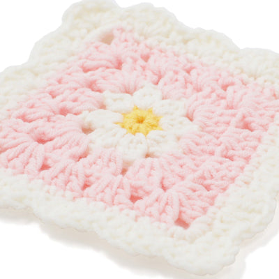 Crochet Flower Coaster Pink