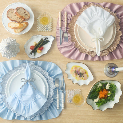 Napkin Rings 2pcs Pearl Ribbon