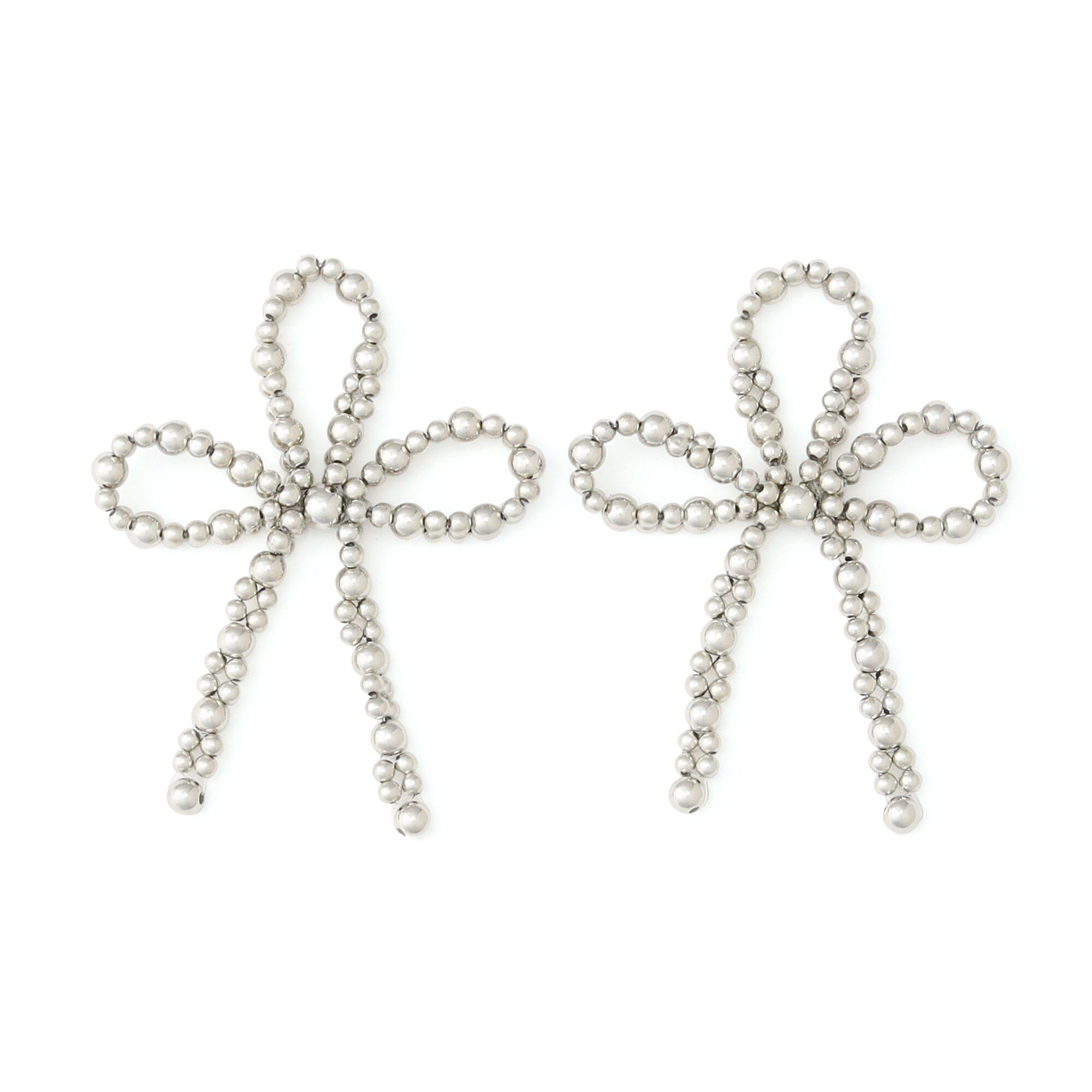 Napkin Rings 2pcs Silver Ribbon