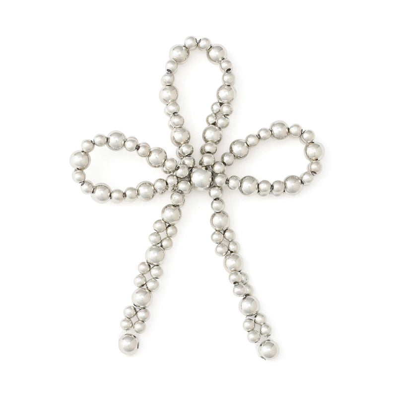 Napkin Rings 2pcs Silver Ribbon