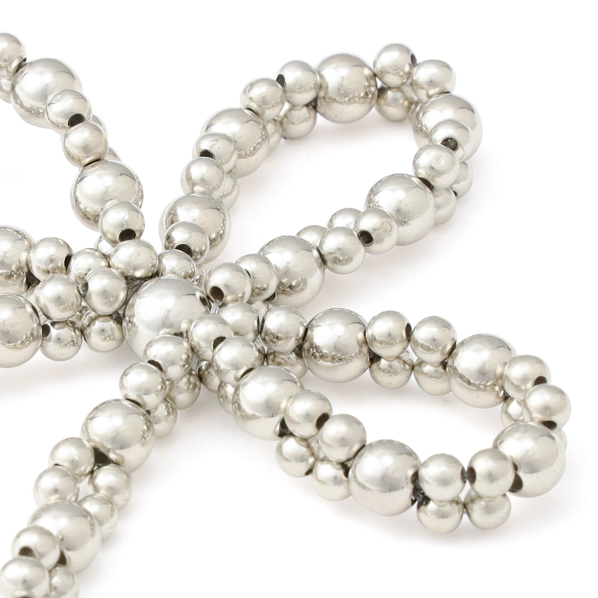 Napkin Rings 2pcs Silver Ribbon