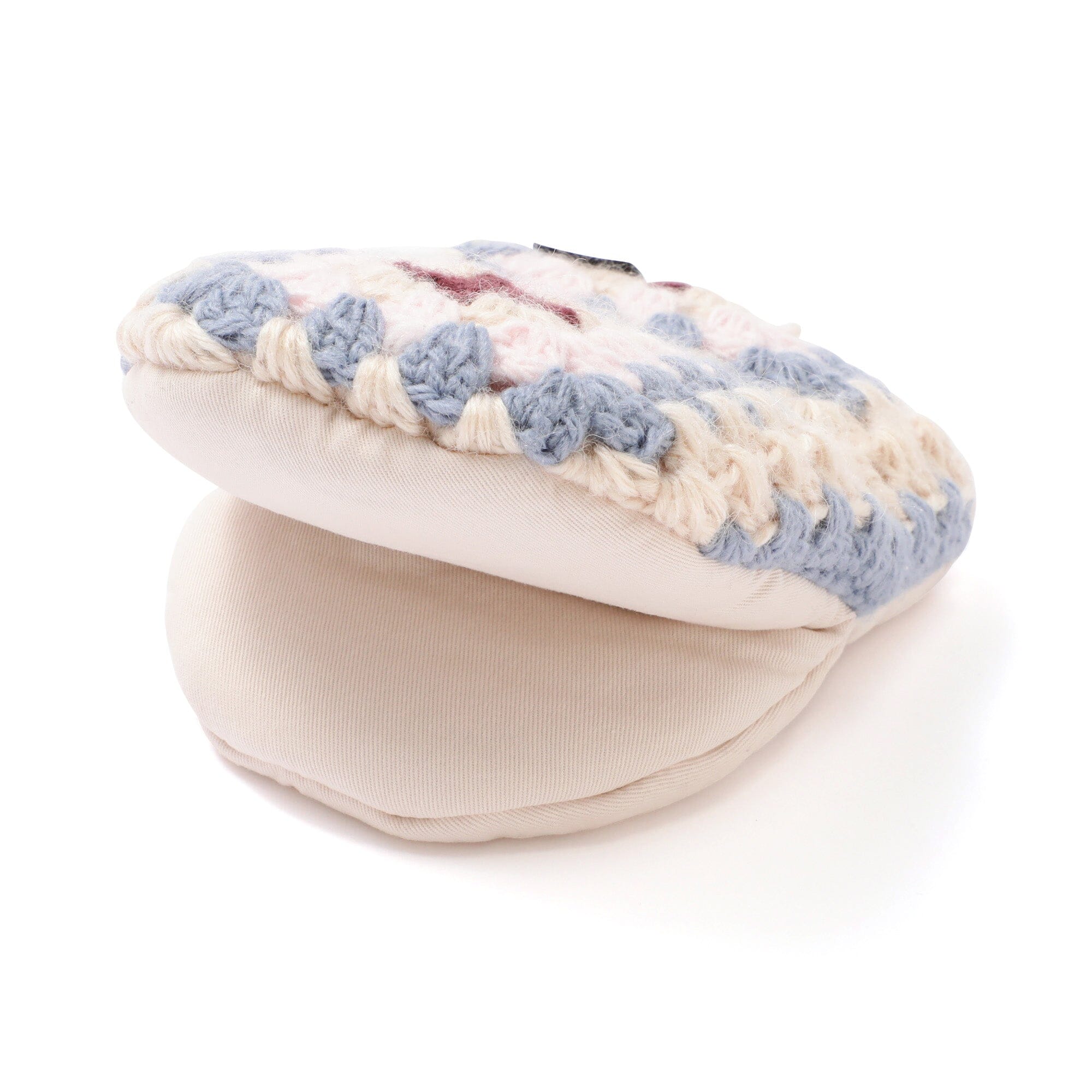 鉤針編織手套 藍色