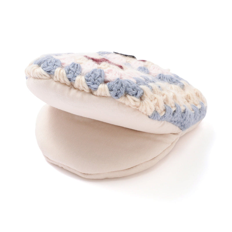 鉤針編織手套 藍色