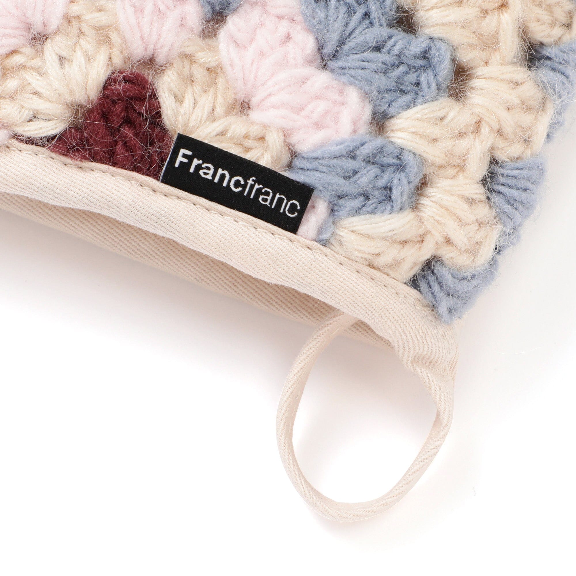 鉤針編織手套 藍色